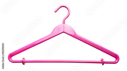 Pink hanger isolated on white transparent background