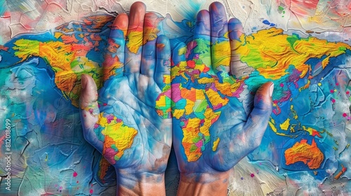 Wallpaper Mural Craft an image that symbolizes global connectivity and cooperation Torontodigital.ca