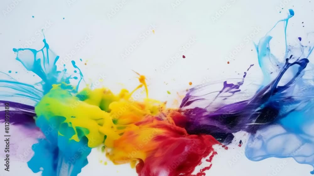 A dynamic and vibrant explosion of colorful inks merging in mid-air, creating a stunning abstract visual for creative and artistic projects. Festive Advertising Abstract Background A dynamic and vibrant explosion of colorful inks merging in mid-air, creating a stunning abstract visual for creative and artistic projects. Festive Advertising Abstract Background