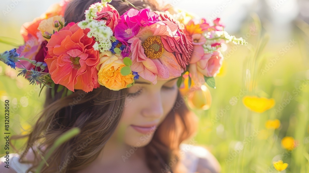 Crafting a vibrant flower wreath under the warm sunshine is the perfect way to get into the spirit of the Midsummer night festival or as a fun idea for a bachelorette party Discover how to Crafting a vibrant flower wreath under the warm sunshine is the perfect way to get into the spirit of the Midsummer night festival or as a fun idea for a bachelorette party Discover how to