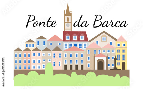 Set of symbols and sights of the Portuguese city