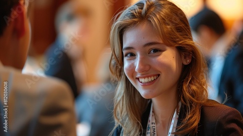 Wallpaper Mural Young diplomat at an international conference Torontodigital.ca