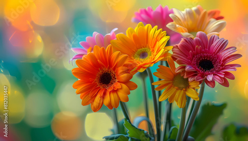 colorful flowers five