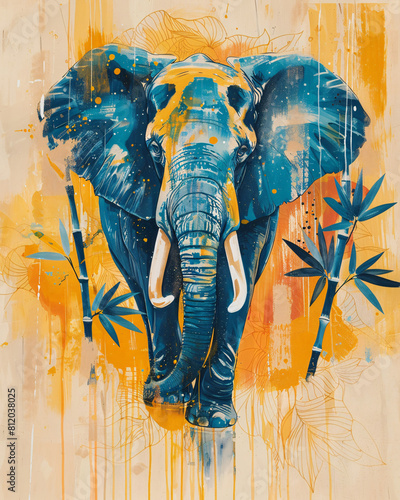 Abstract elephant texture artwork. © Got Pink?