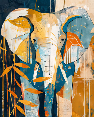 Abstract elephant texture artwork. © Got Pink?