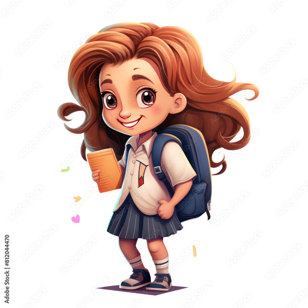 A cute, 10-year-old girl with long, brown hair and brown eyes A cute, 10-year-old girl with long, brown hair and brown eyes