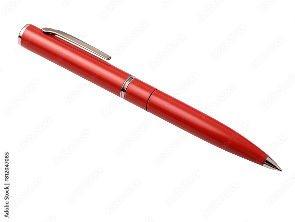 Red pen isolated on transparent background Red pen isolated on transparent background