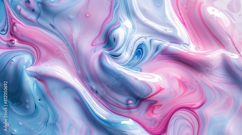 Abstract background of marbleized effect. Colorful paint drops on white background.