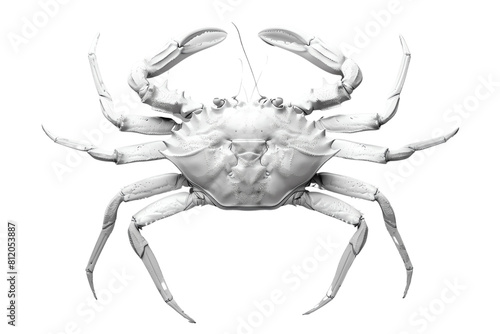 crab isolated on white transparent background photo