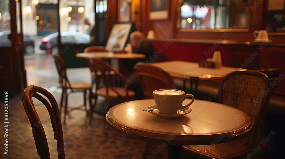 coffee with milk in paris cafe coffee with milk in paris cafe