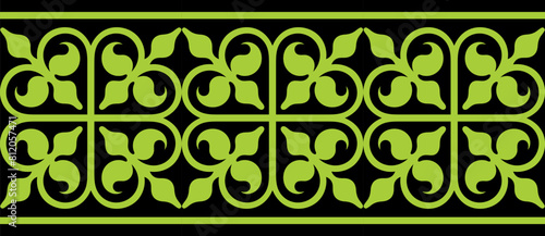 Безымянный-1Strip of plant patterns. Ethno style. Kazakh ornaments. Horizontal patterned design. Traditional patterns of Kazakhs. Ancient Turkic ornaments. Traditions of Kazakhstan. Decorative art of 