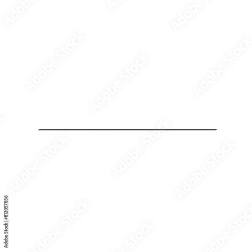 Horizontal straight lines. Marker hand-drawn line border and scribble design elements. Lines hand drawn decor. Vector isolated on black thin line