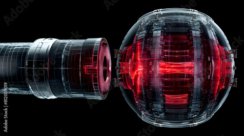 Tokamak Fusion Reactor Core - Futuristic Nuclear Plasma Energy Concept