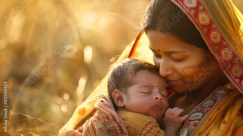 Indian mother and New born baby © Ibad