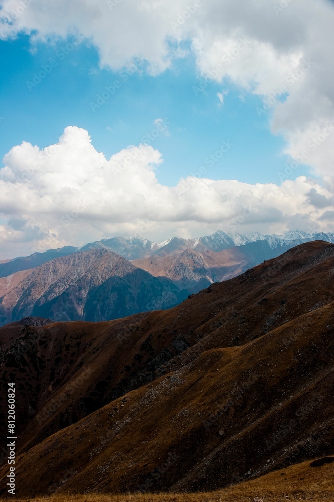 landscape in the mountains with clods and blue sky landscape in the mountains with clods and blue sky