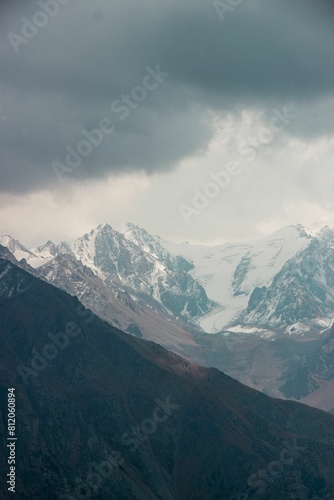 landscape in the mountains furmanov peak almaty kazakhstan