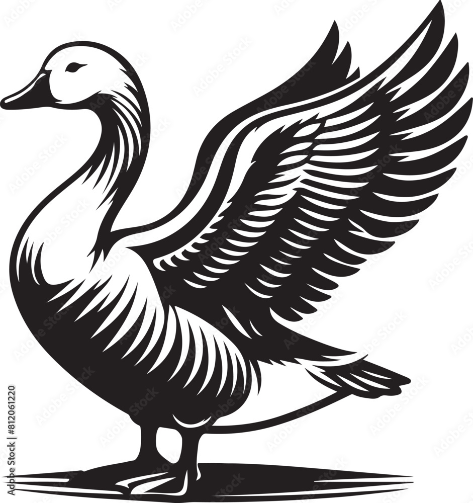 Fototapeta premium duck mom and child vector illustration