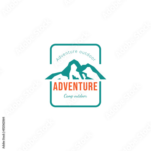 Adventure mountain camping logo design © Nur