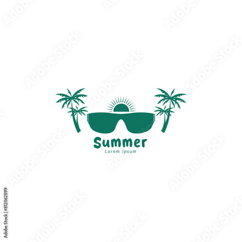 Summer holiday vector logo design © Nur