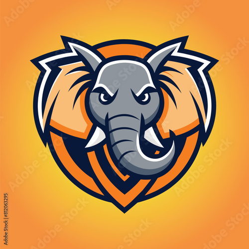 Elephant mascot logo design elephant vector illustration