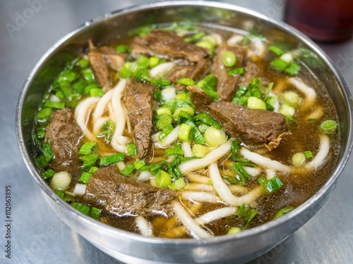 Taiwanese food: beef noodles soup