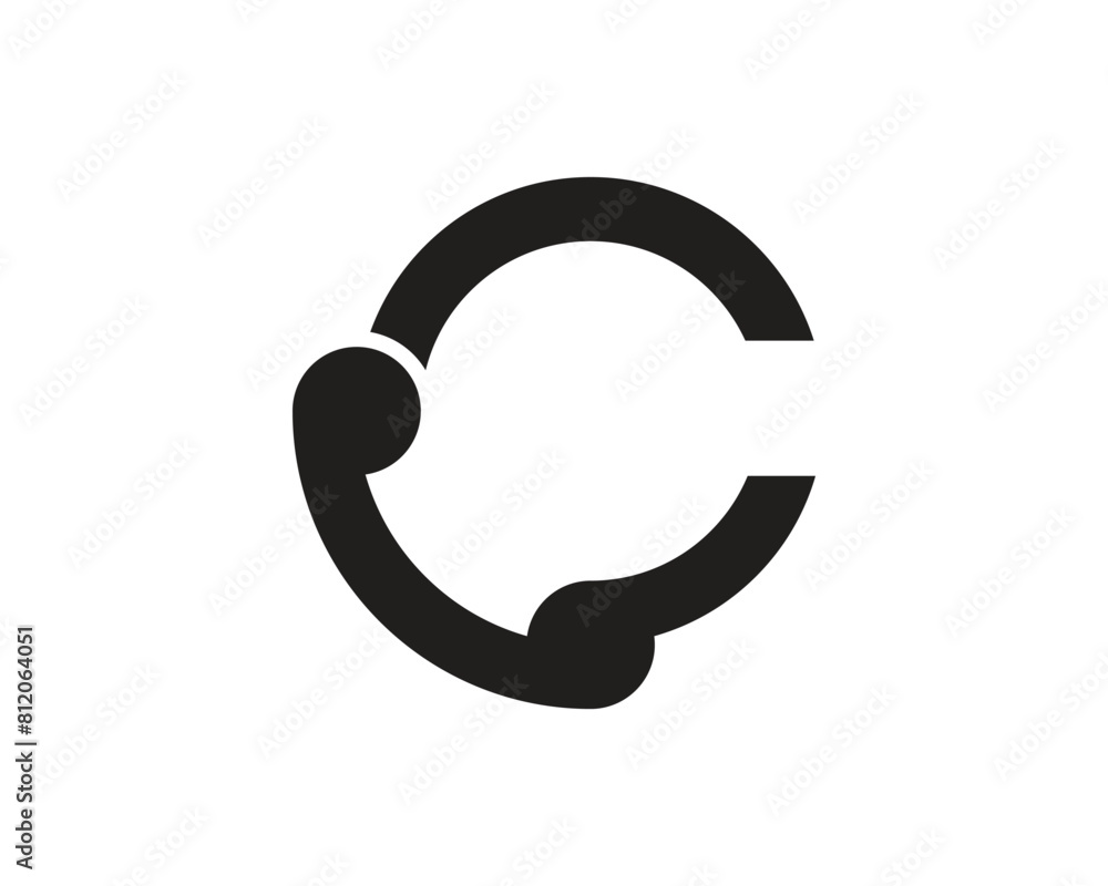 Abstract letter c call icon logo template design vector Abstract letter c call icon logo template design vector