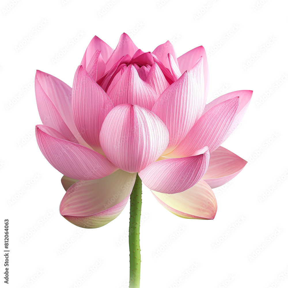 Lotus flower isolated on transparent background.