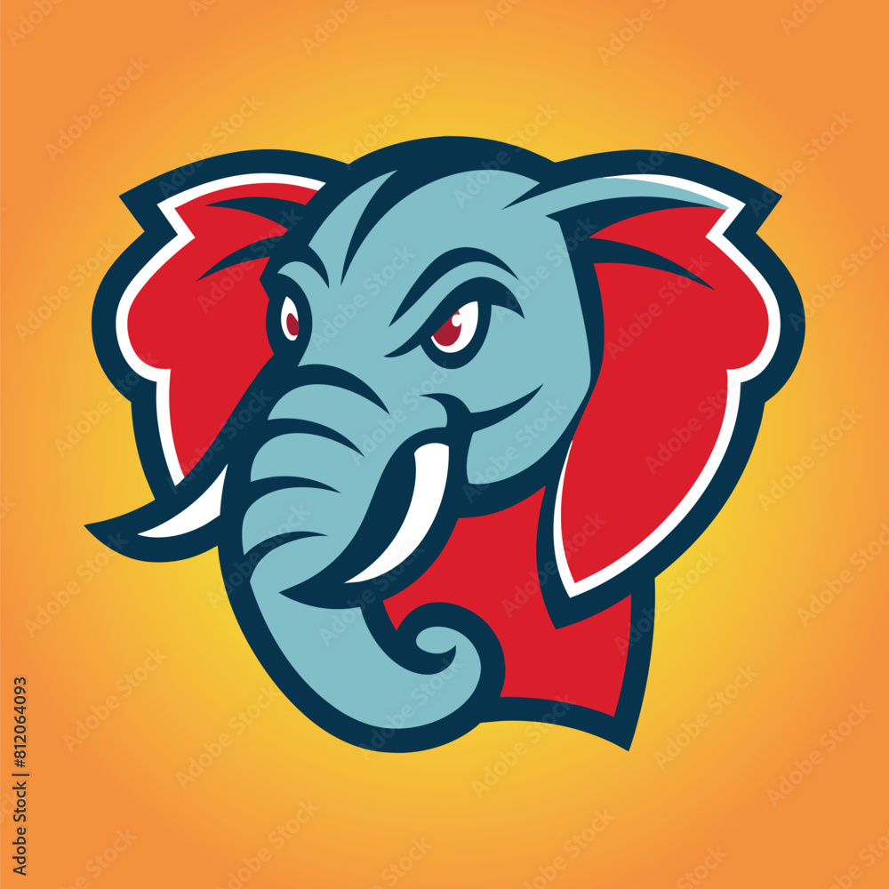 Obraz premium Elephant mascot logo design elephant vector illustration