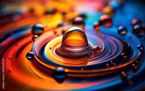 Colorful Ripple Effects - Liquid Art - made with Generative AI (ID: 812064220)