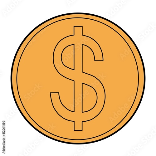 US Dollar symbol Icons illustration