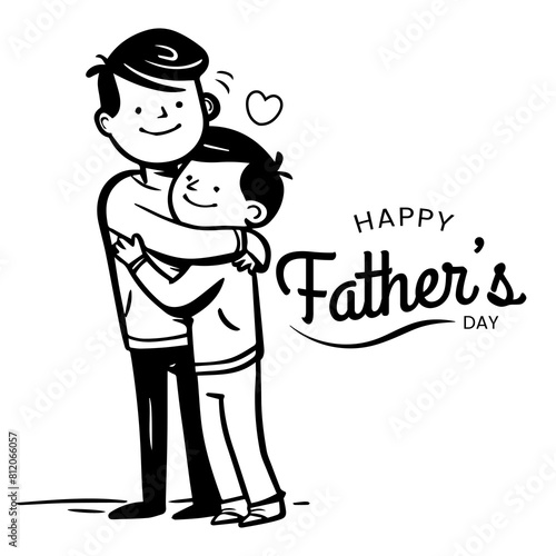Fathers Day Love Hugs Son Happy