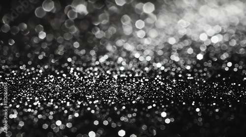 Black and white glitter texture. Can be used as background for holiday designs, party invitations, gift wrapping, and more.