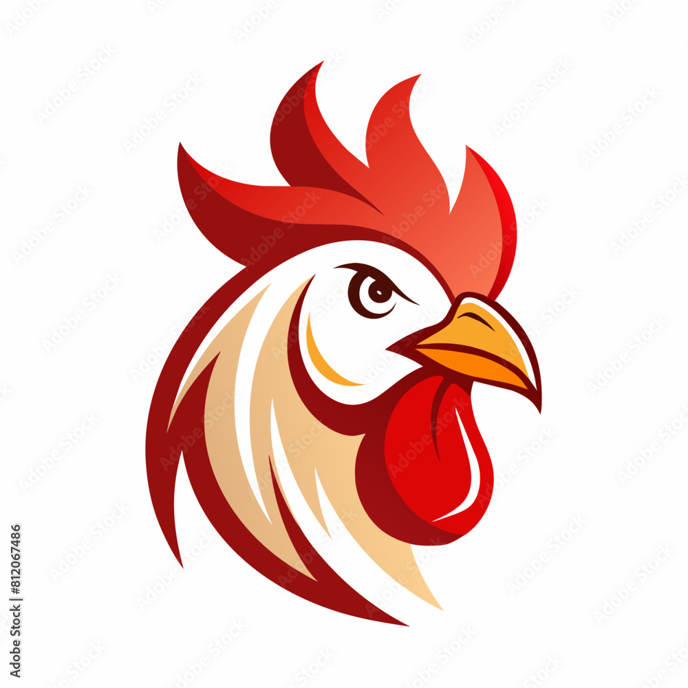 Rooster head logo vector illustration Rooster head logo vector illustration