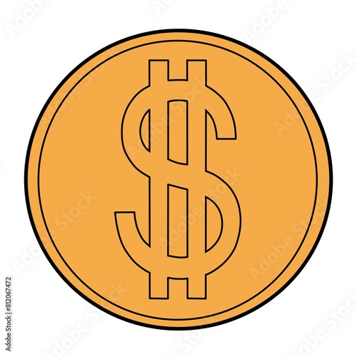 US Dollar symbol Icons illustration