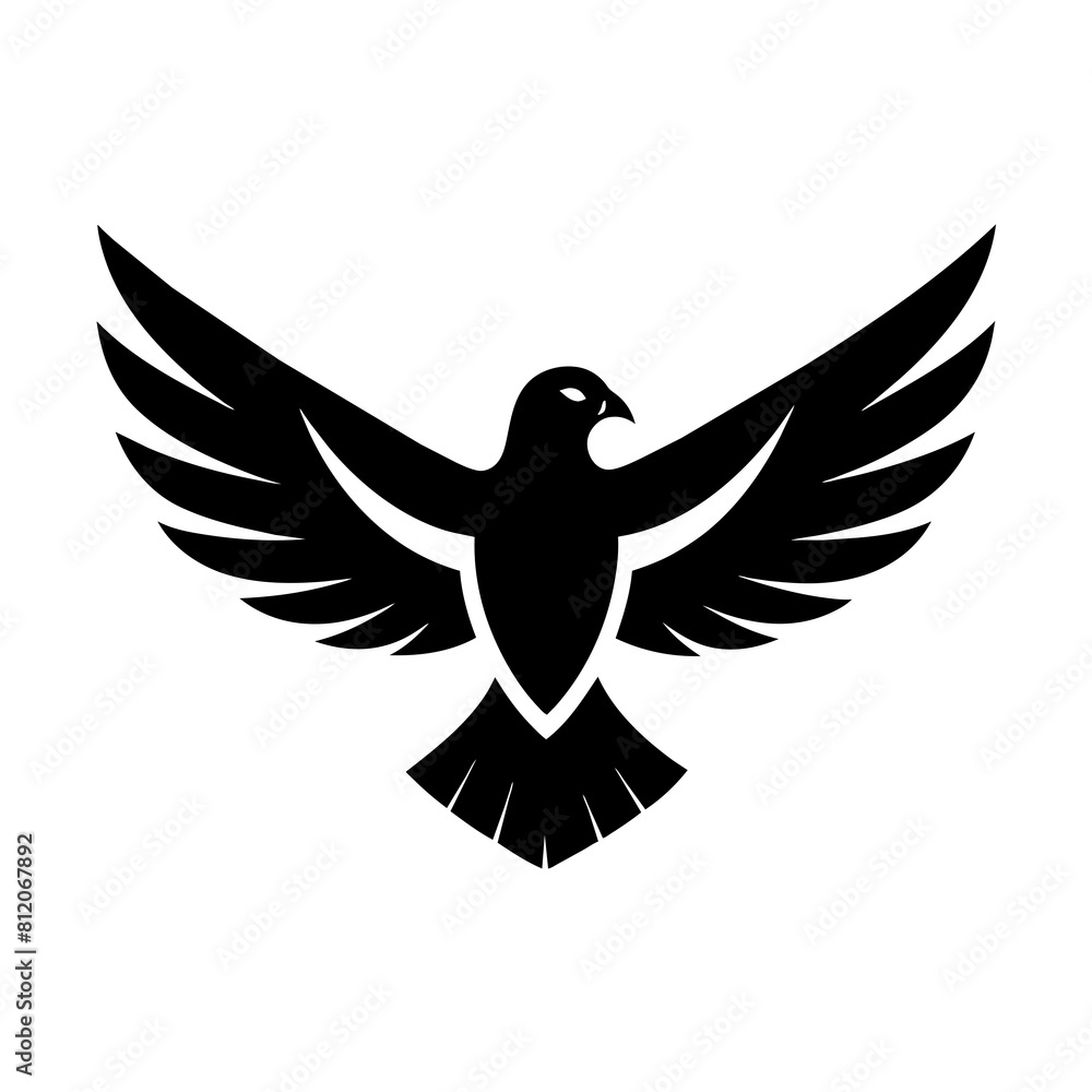 Obraz premium Flying falcon bird logo icon vector illustration 