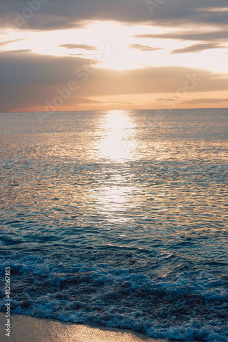 sunrise on the beach barcelona spain