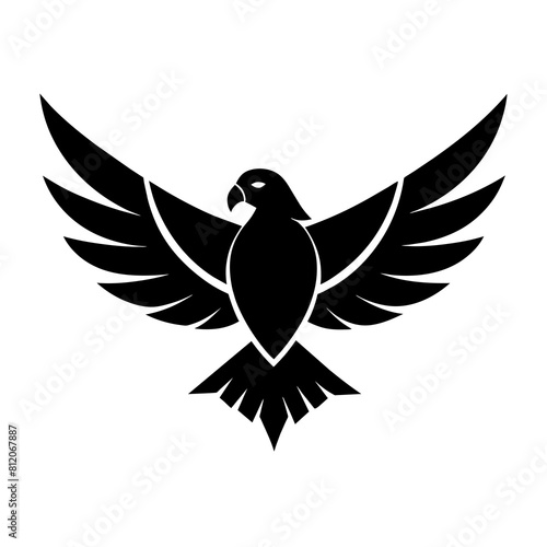 Flying falcon bird logo icon vector illustration 