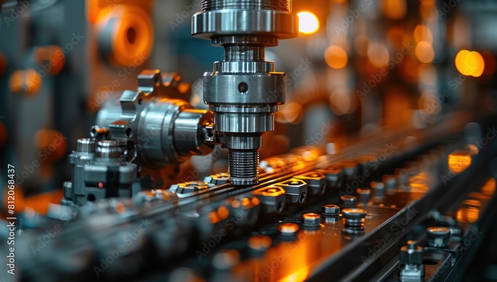 Illuminate the intricate machinery and cutting-edge technology within a manufacturing facility, conveying the essence of innovation and progress. Illuminate the intricate machinery and cutting-edge technology within a manufacturing facility, conveying the essence of innovation and progress.