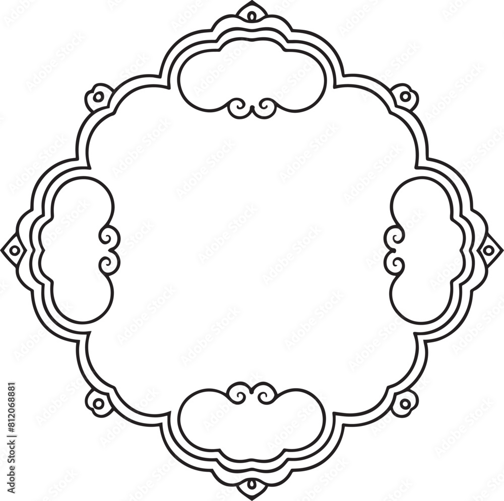 Oval border frame deco. Vector simple line signboard. Oval border frame deco. Vector simple line signboard.