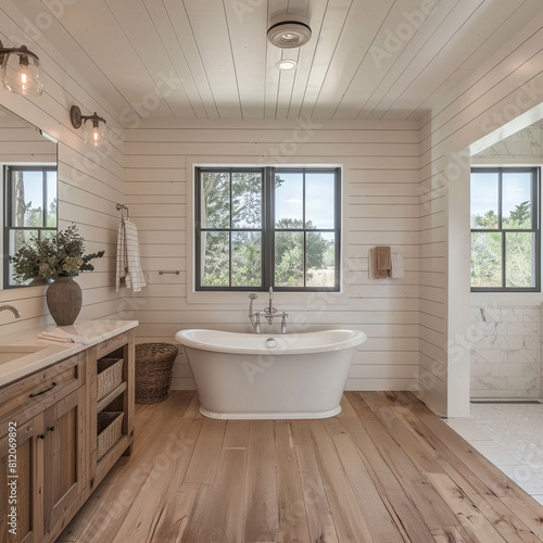 Cottage Farmhouse design bathroom for mock up