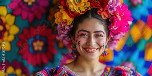 mexican woman in cinco de maya festival