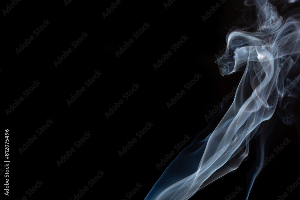 Swirls of smoke on a black Swirls of smoke on a black