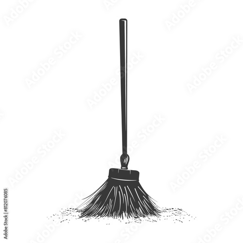 Silhouette broom cleaning tool black color only