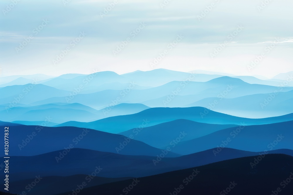 Fototapeta premium Scenic Mountain Range at Dusk. Natural Landscape with White Peaks, Rolling Clouds and Stunning
