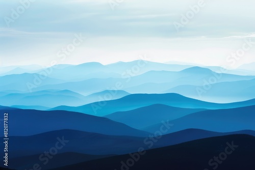 Scenic Mountain Range at Dusk. Natural Landscape with White Peaks  Rolling Clouds and Stunning