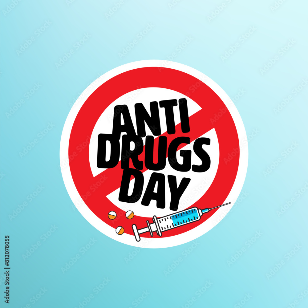 World Anti-Drug Day Poster Background Design Template
