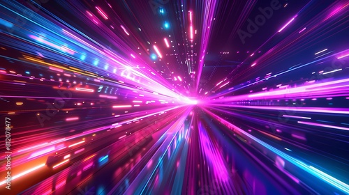 A vibrant journey through digital hyperspace