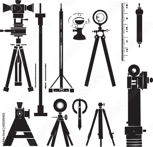 Silhouette Land Measure Tools vector illustration