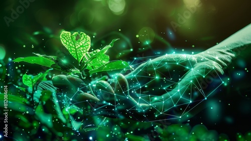 Green technology, grass, nature, tech, information, biology, agriculture, farm.