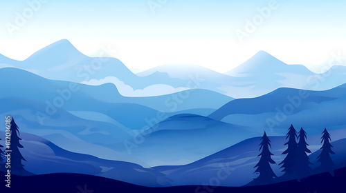 Vector illustration of mountain landscape background design